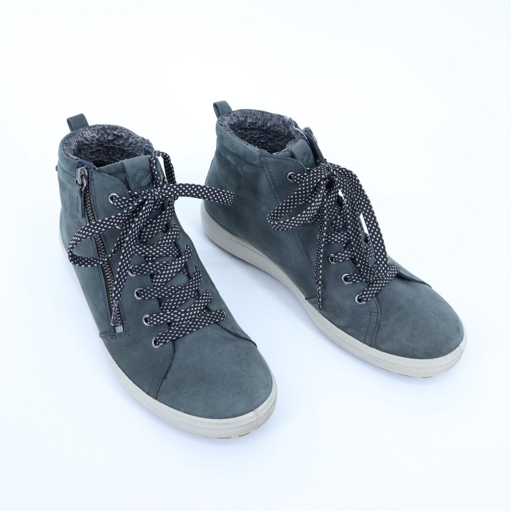 ECCO Soft 7 Tred Gore-Tex Ankle Bootie Dark Gray Lace Up Women's 40/US 9